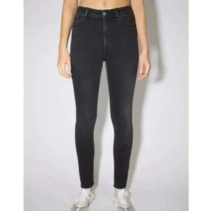 Acne Studios Jeans High Rise Skinny Jean Skin 5 Denim Faded Black Size 29 / 32